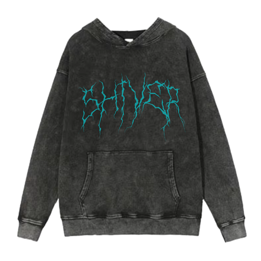 ACID WASH OVERSIZE SHIVER HOODIE