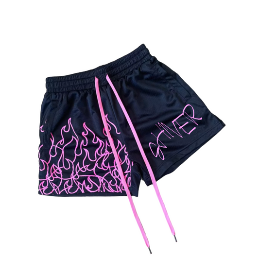 PINK HEATING UP SHIVER SHORTS