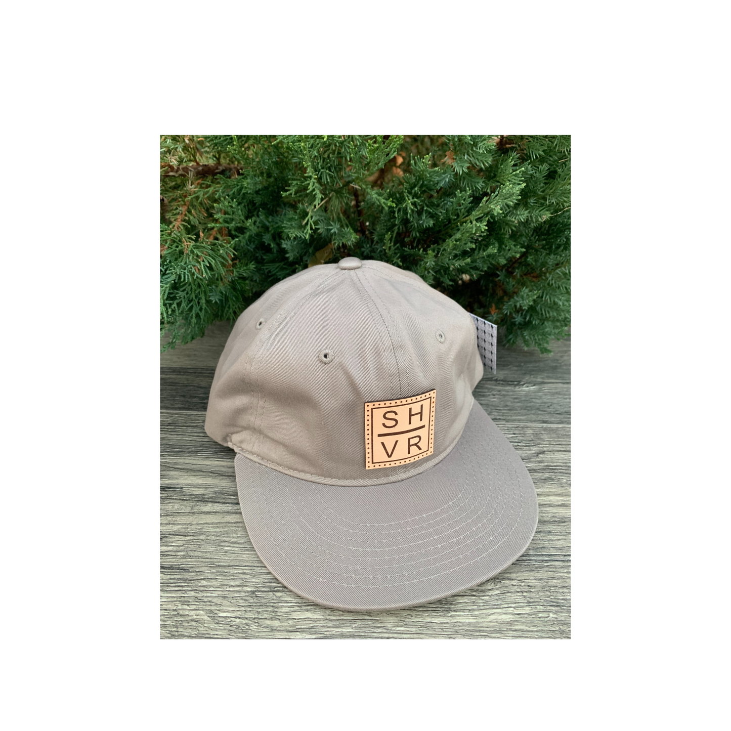 SHVR D-370 Leather Patch Dad Cap