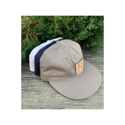 SHVR D-370 Leather Patch Dad Cap